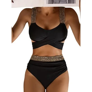 SweatyRocks Women's High Waisted Bikini Set for Summer Fun