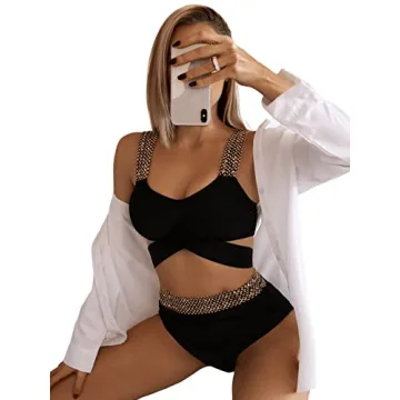 SweatyRocks Women's High Waisted Bikini Set for Summer Fun