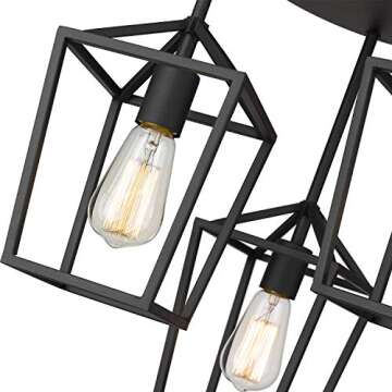 Emliviar Modern 3-Light Black Ceiling Light Fixture