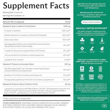 Needed Sperm Support - Fertility Supplements for Men