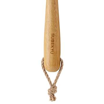 SUBEKYU Dish Brush with Handle, Natural Bamboo Dish Scrubber Brush, Kitchen Dishwashing Brush for Cleaning Dishes/Pans/Pots/Sinks, Sisal Bristles, 2P