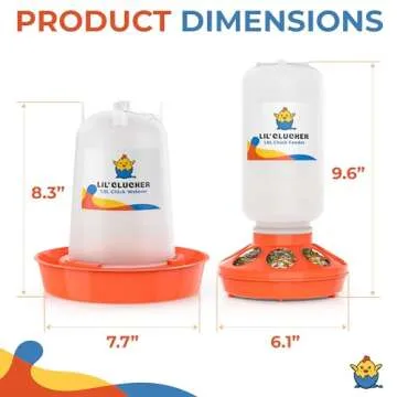 Lil'Clucker Chick Feeder and Waterer Set for Baby Fowl