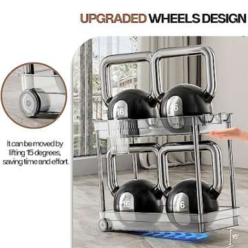 Sellemer Under Sink Organizers and Storage, Easy to Move with Wheels, Kitchen Organizers and Storage...