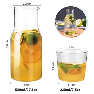 Bedside Carafe Set for Midnight Hydration and Style