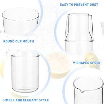 Bedside Carafe Set for Midnight Hydration and Style