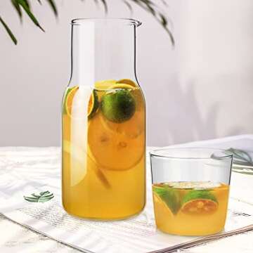 Bedside Carafe Set for Midnight Hydration and Style