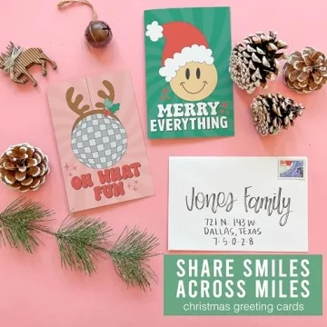 24 Blank Christmas Cards With Envelopes, Bulk Holiday Cards