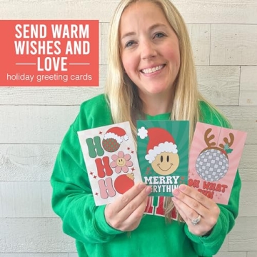 24 Blank Christmas Cards With Envelopes, Bulk Holiday Cards