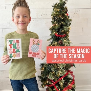 24 Blank Christmas Cards With Envelopes, Bulk Holiday Cards