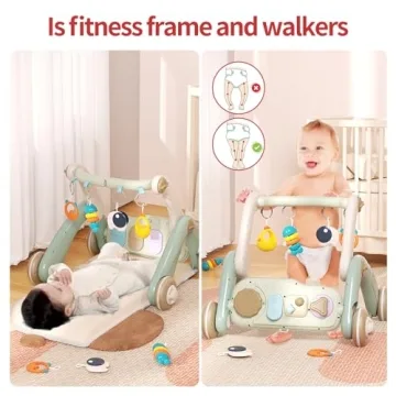 Jovow 2 in 1 Baby Gym & Walker for 0-24 Months