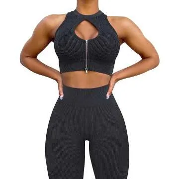 OLCHEE Women's Workout Sets - Seamless Leggings & Top