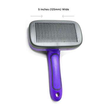 Hertzko Self Cleaning Slicker Brush for Pets - Large Grooming Brush