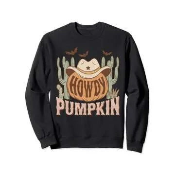 Cute Halloween Women Rodeo Spooky Season Ghost Fall Western Sweatshirt