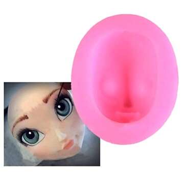 Tikkii Silicone Cake Mold Cute 3D Baby Girl Face Shaped Chocolate Mould DIY Fondant Decorations