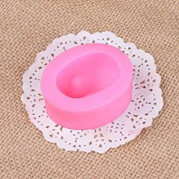 Tikkii Silicone Cake Mold Cute 3D Baby Girl Face Shaped Chocolate Mould DIY Fondant Decorations