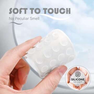 Silicone Phone Sticky Grip, Suction Phone Case Mount for iPhone and Android, Hands-Free Sticky Cell Phone Grip, Mobile Fidget Mirror Holder for Selfies and Videos