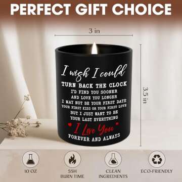 Valentines Day Gifts for Her, Him, Couple, Men, Women - Anniversary, Valentines Candle, Birthday Gifts for Boyfriend, Girlfriend, Husband, Wife - Vanilla Lavender Scented Candles 10 oz