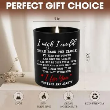 Valentines Day Gifts for Her, Him, Couple, Men, Women - Anniversary, Valentines Candle, Birthday Gifts for Boyfriend, Girlfriend, Husband, Wife - Vanilla Lavender Scented Candles 10 oz