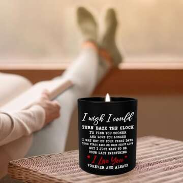 Valentines Day Gifts for Her, Him, Couple, Men, Women - Anniversary, Valentines Candle, Birthday Gifts for Boyfriend, Girlfriend, Husband, Wife - Vanilla Lavender Scented Candles 10 oz