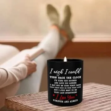 Valentines Day Gifts for Her, Him, Couple, Men, Women - Anniversary, Valentines Candle, Birthday Gifts for Boyfriend, Girlfriend, Husband, Wife - Vanilla Lavender Scented Candles 10 oz