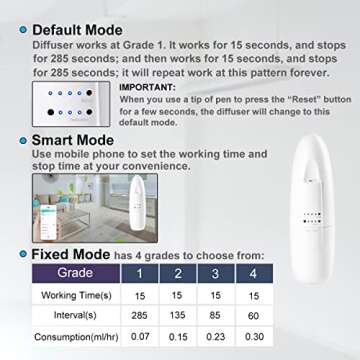 Smart Waterless Aromatherapy Essential Oil Diffuser, Professional Portable Scent Air Machine, Waterless Plug-in Aroma Diffuser for Essential Oils, 100ml for Home, Large Room