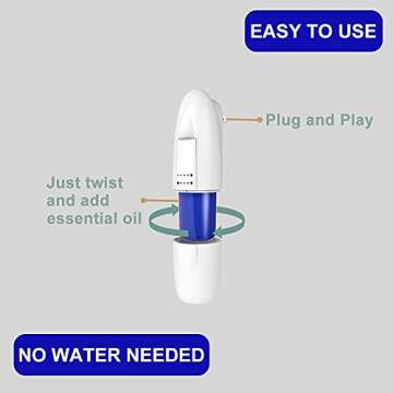 Smart Waterless Aromatherapy Essential Oil Diffuser, Professional Portable Scent Air Machine, Waterless Plug-in Aroma Diffuser for Essential Oils, 100ml for Home, Large Room