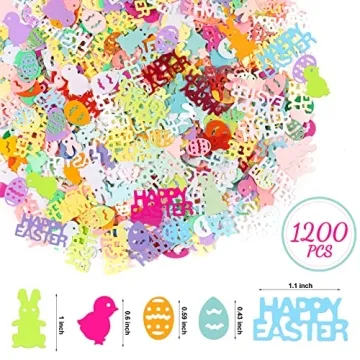 1500 PCS Vibrant Easter Confetti for DIY Decorations