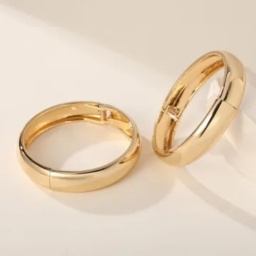 Stylish Zocare Gold Cuff Bangles for Women - Set of 2