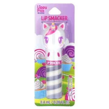 Lip Smacker Lippy Pals Swirls Unicorn, Flavored Moisturizing & Smoothing Soft Shine Lip Balm, Hydrat...