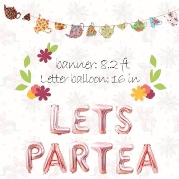 LaVenty LET'S PAR TEA Balloon Kit for Birthday Decor