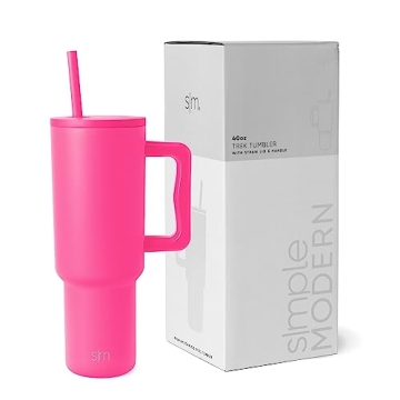 Simple Modern 40 oz Tumbler with Handle and Straw Lid | Insulated Cup Reusable Stainless Steel Water...
