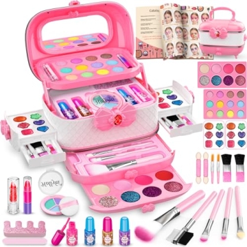 Kids Makeup Kit - 58 Pcs Washable Fun for Girls