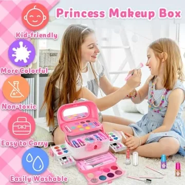 Kids Makeup Kit - 58 Pcs Washable Fun for Girls