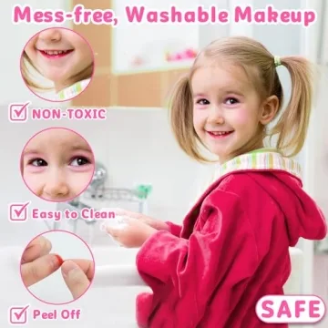 Kids Makeup Kit - 58 Pcs Washable Fun for Girls