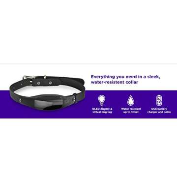 Smart Dog Collar: GPS Tracking & Two-Way Audio Device - Violet