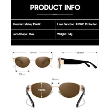 Buy SODQW Retro Oval Sunglasses for Style and Comfort