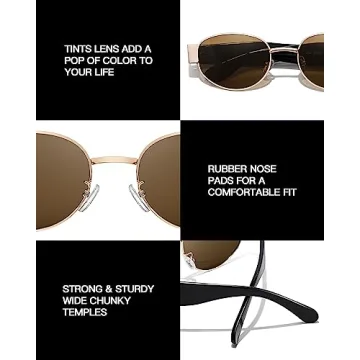 Buy SODQW Retro Oval Sunglasses for Style and Comfort
