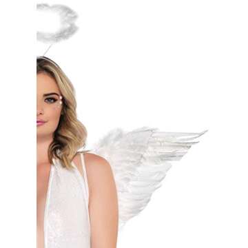 Leg Avenue 2-Piece Angel Costume Kit with Wings and Halo