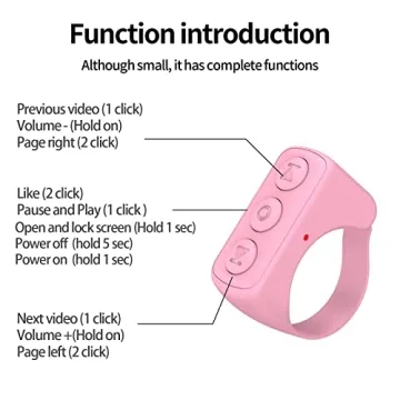 Vekesen TikTok Scrolling Ring Bluetooth Camera Remote