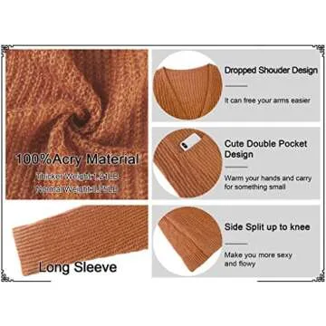 Kistore Womens Fashion Ladies Long Open Front Maxi Duster Cardigans Long Sleeve Lightweight Sweaters for Women Pumpkin Yellow S