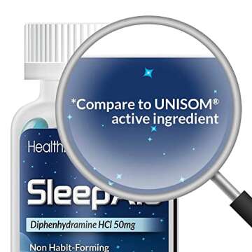 HealthA2Z Sleep Aid, Diphenhydramine Softgels 50mg, Non Habit-Forming (100 Counts)