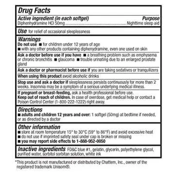 HealthA2Z Sleep Aid 50mg - Non Habit-Forming Softgels