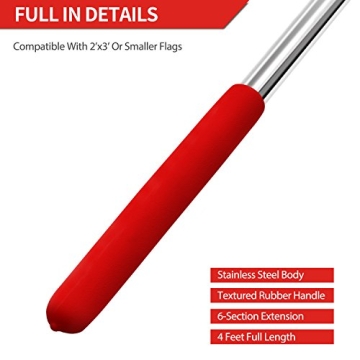 High-Quality 4 Feet Telescopic Handheld Flagpoles by ANLEY