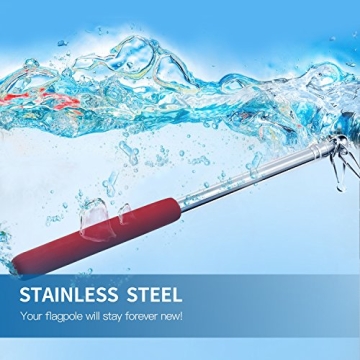 High-Quality 4 Feet Telescopic Handheld Flagpoles by ANLEY