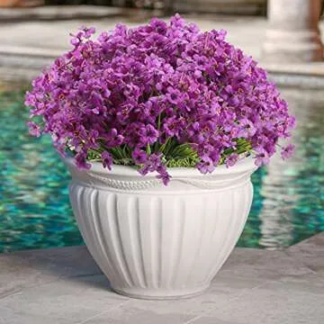 Satefello UV Resistant Artificial Flowers for Year-Round Decoration