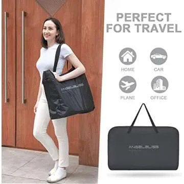 ANGELBLISS 3 in 1 Rocking Bassinet & Baby Bassinet Bedside Sleeper, One-Second Convert Travel Portable Bassinet Newborn Baby (White)