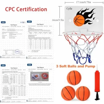 CYFIE Basketball Hoop Toddler, Bathtub Bath Toys for Office Desk Bathroom Slam Dunk Games, Suction Cup Basketball Hoop for Kids Girls Boys