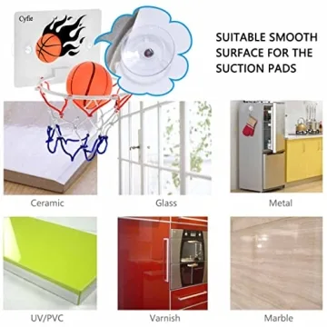 CYFIE Basketball Hoop Toddler, Bathtub Bath Toys for Office Desk Bathroom Slam Dunk Games, Suction Cup Basketball Hoop for Kids Girls Boys