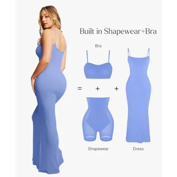 Popilush Shapewear Dress Comfortable Bodycon Maxi