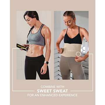 Sweet Sweat Waist Trimmer 'Toned' for Women and Men | Premium Waist Trainer Belt to Tone your Stomach & Sweat More!